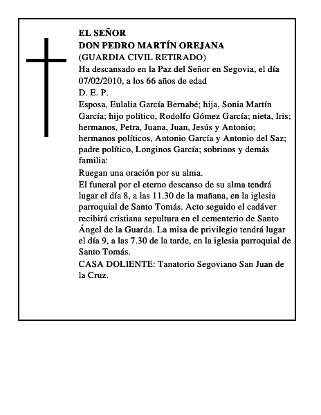 Don Pedro Martín Orejana