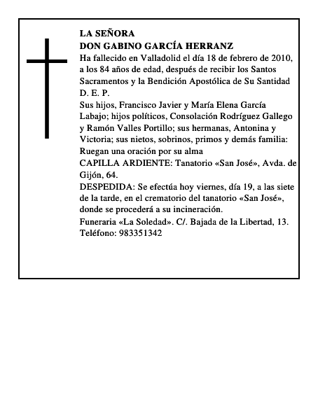 Don Gabino García Herranz