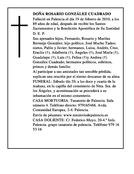 Doña Rosario González Cuadrado