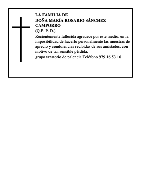Doña María Rosario Sánchez Camporro