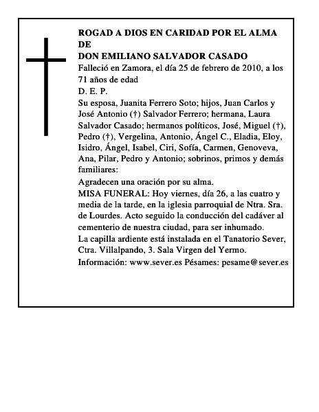 Don Emiliano Salvador Casado