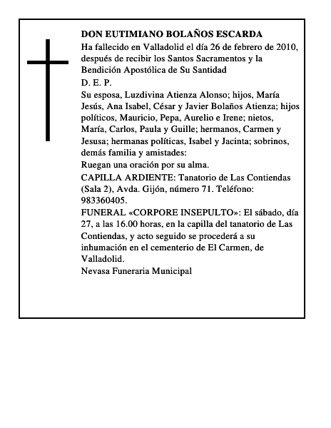 Don Eutimiano Bolaños Escarda