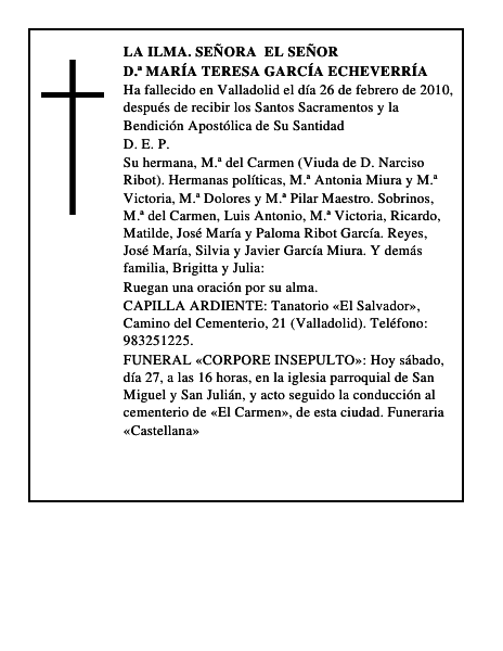 D.ª María Teresa García Echeverría