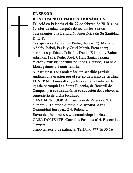 Don Pompeyo Martín Fernández