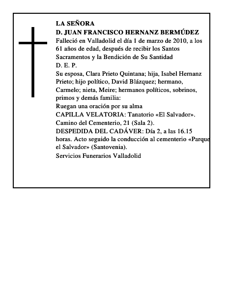 D. Juan Francisco Hernanz Bermúdez