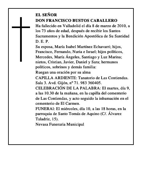 Don Francisco Bustos Caballero
