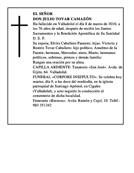 Don Julio Tovar Camazón