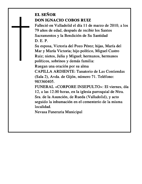 Don Ignacio Cobos Ruiz