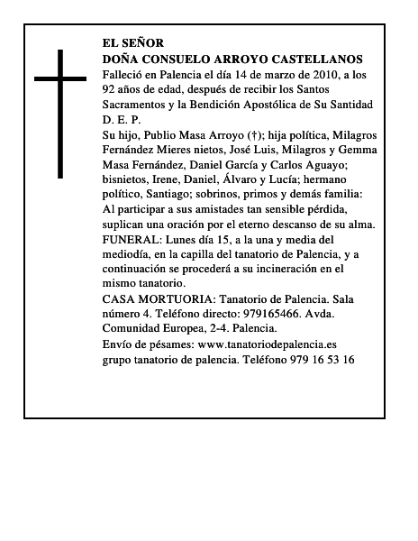 Doña Consuelo Arroyo Castellanos