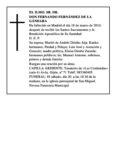 Don Fernando Fernández de la Gándara