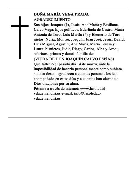 Doña María Vega Prada