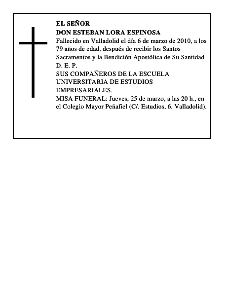 Don Esteban Lora Espinosa