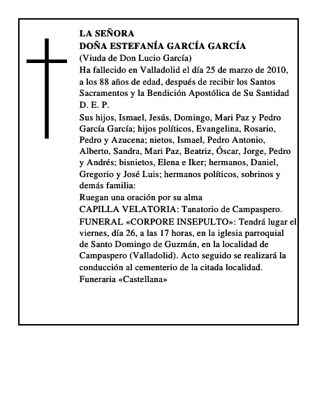 Doña Estefanía García García