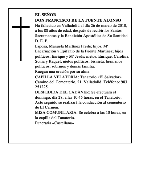 Don Francisco de la Fuente Alonso
