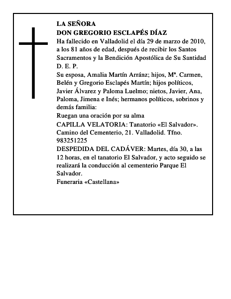 Don Gregorio Esclapés Díaz