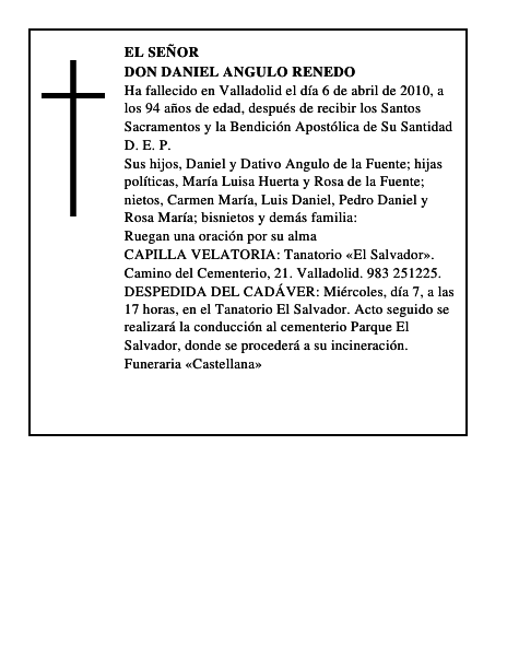 Don Daniel Angulo Renedo