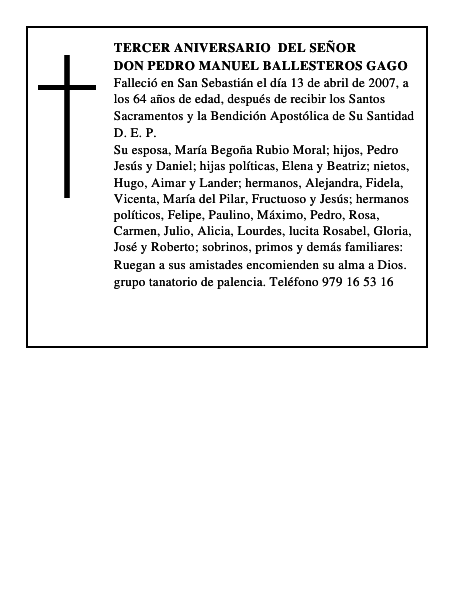 Don Pedro Manuel Ballesteros Gago