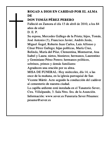 Don Tomás Pérez Perero