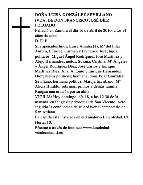 Doña Luisa González Sevillano