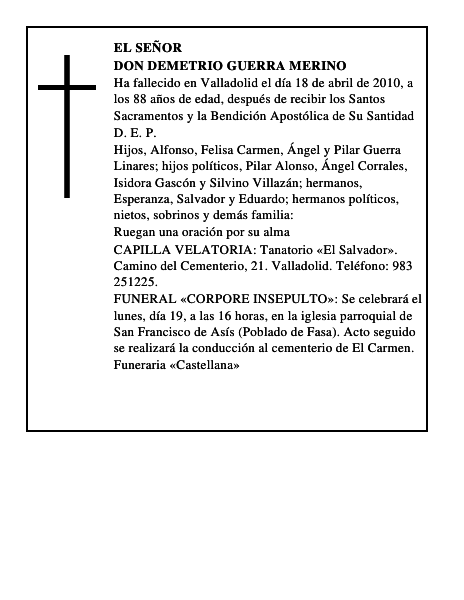Don Demetrio Guerra Merino