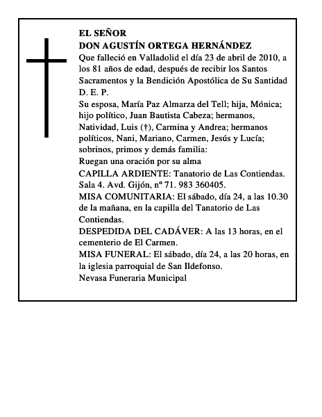 Don Agustín Ortega Hernández