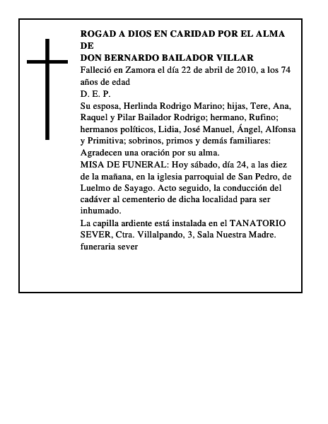 Don Bernardo Bailador Villar