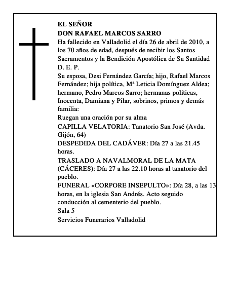 Don Rafael Marcos Sarro