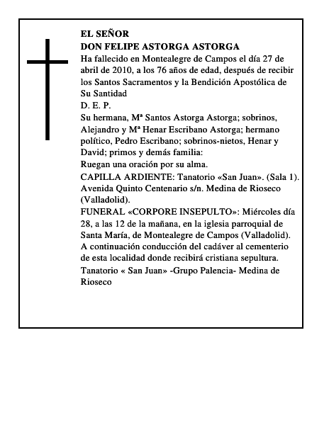 Don Felipe Astorga Astorga