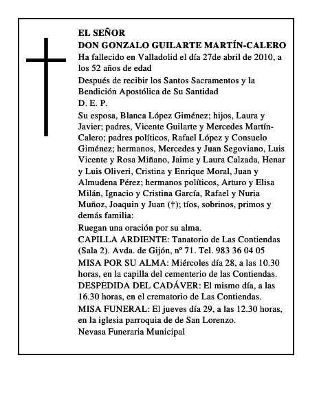 Don Gonzalo Guilarte Martín-Calero