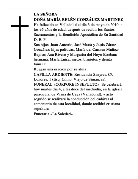 Doña María Belén González Martínez