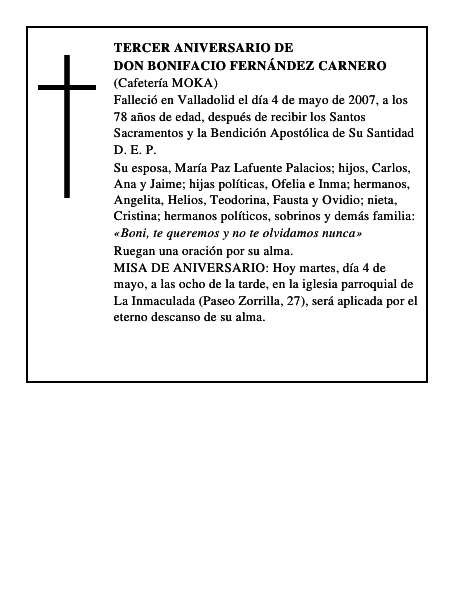 Don Bonifacio Fernández Carnero