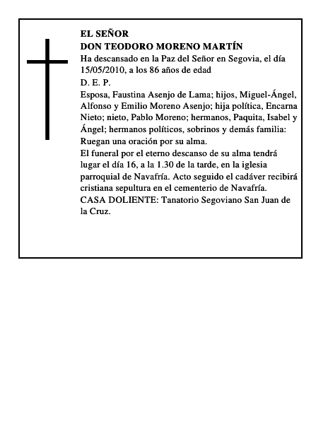 Don Teodoro Moreno Martín