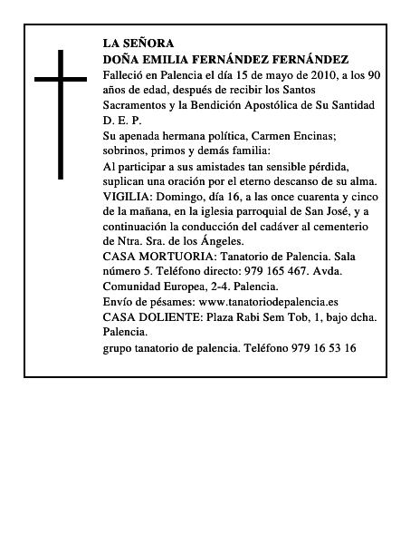 Doña Emilia Fernández Fernández