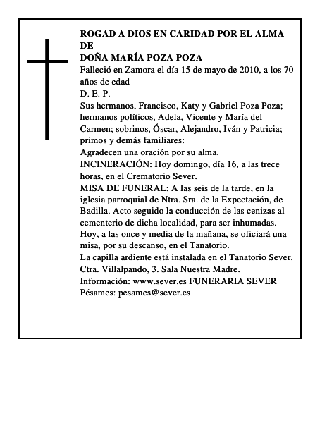 Doña María Poza Poza