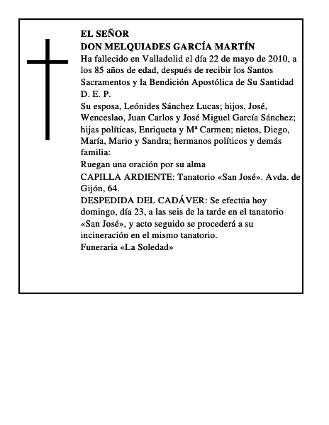 Don Melquiades García Martín