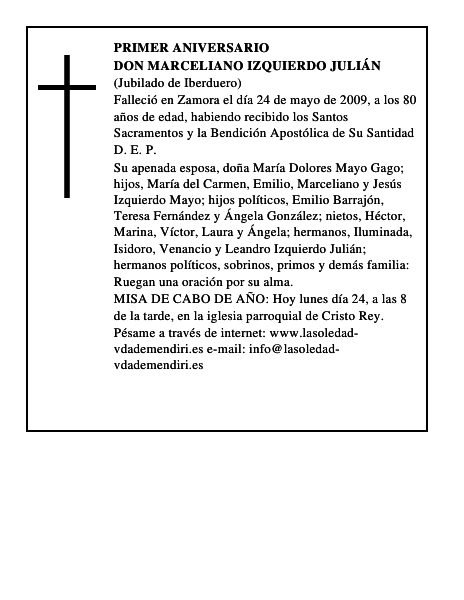 Don Marceliano Izquierdo Julián