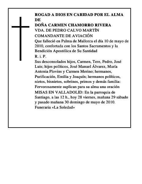 Doña Carmen Chamorro Rivera