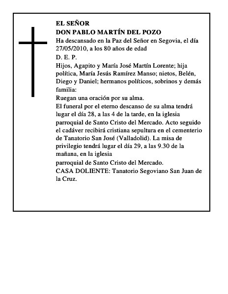 Don Pablo Martín del Pozo