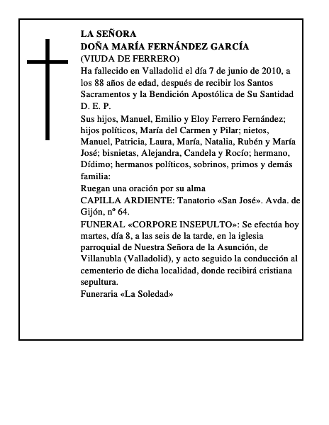 Doña María Fernández García