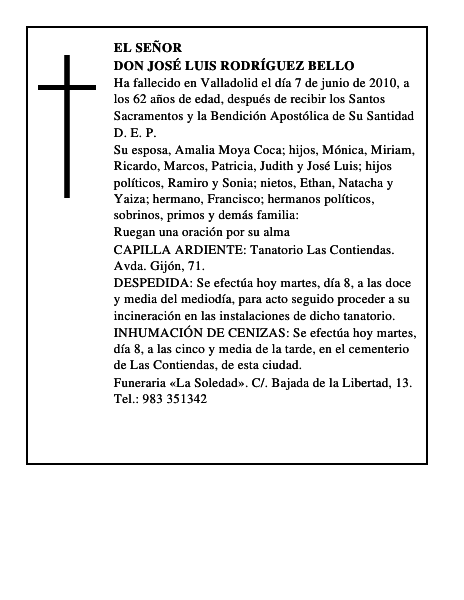 Don José Luis Rodríguez Bello