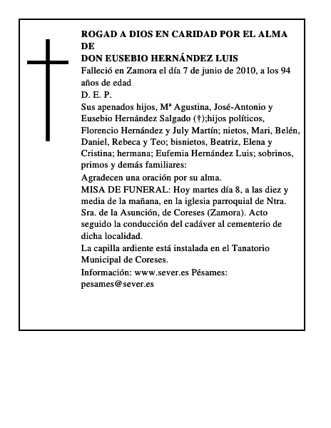 Don Eusebio Hernández Luis