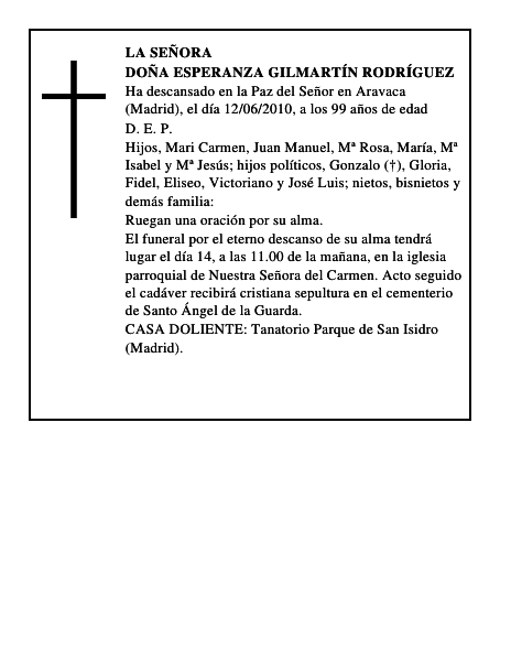 Doña Esperanza Gilmartín Rodríguez
