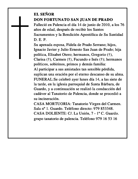 Don Fortunato San Juan de Prado
