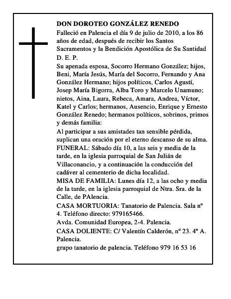 Don Doroteo González Renedo