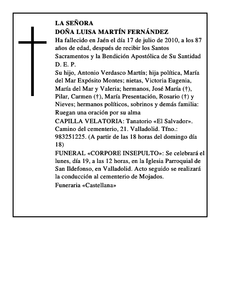 Doña Luisa Martín Fernández
