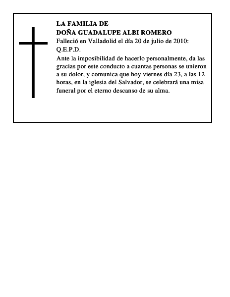 Doña Guadalupe Albi Romero