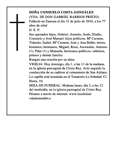 Doña Consuelo Costa González