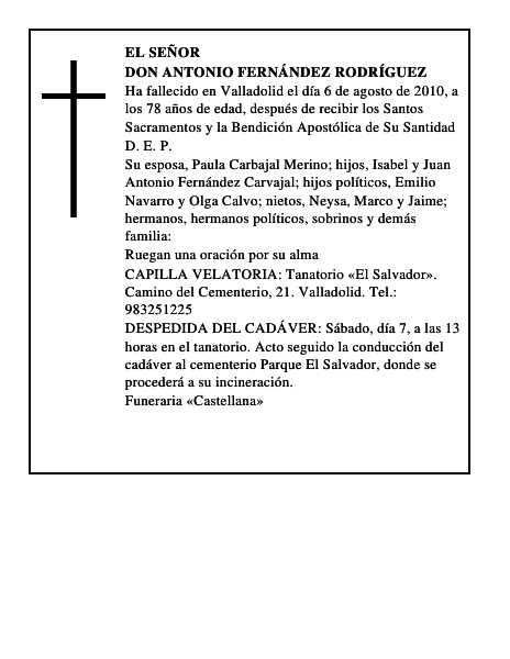 Don Antonio Fernández Rodríguez