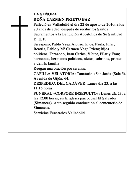 Doña Carmen Prieto Baz
