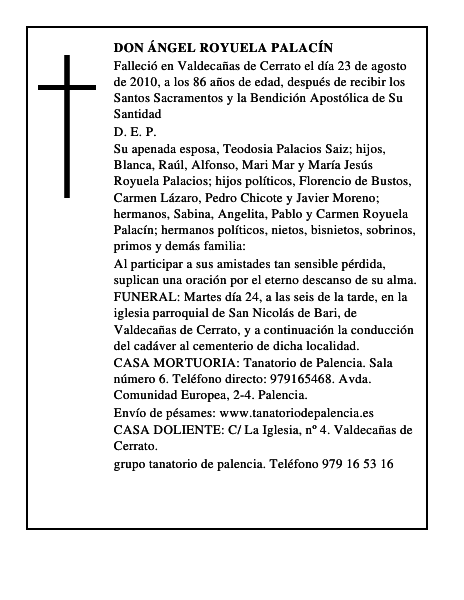 Don Ángel Royuela Palacín